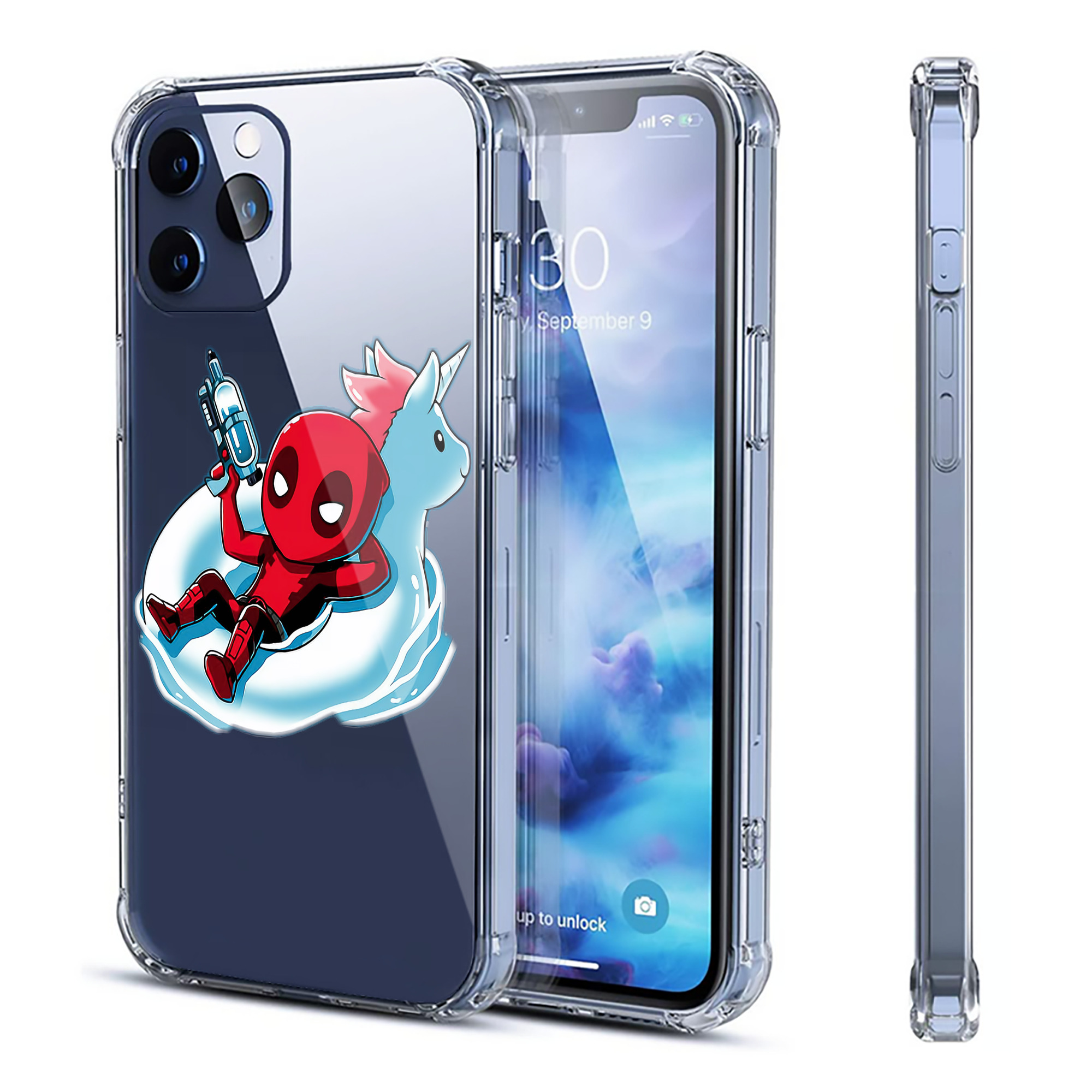 （画像用） Deadpool デッドプール 【iPhone 12シリーズ対応】透明スマホケース（クリアソフトケース）